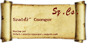 Szaló Csongor névjegykártya