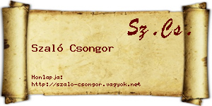 Szaló Csongor névjegykártya