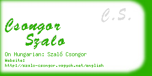 csongor szalo business card